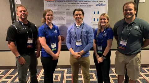 Pictured left to right are Hans Krueger, Ann Larson, Michael Martin, Lauren Guy and Dr. Ben Krings.