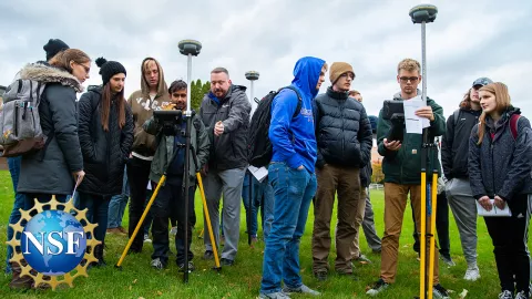 Civil and Environmental Engineering Class Surveying