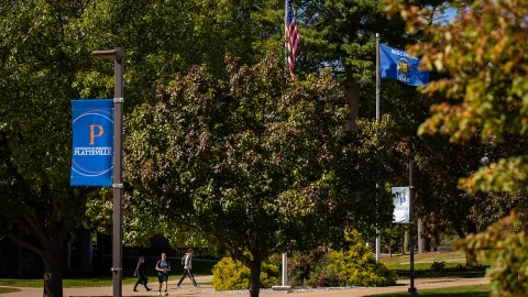 UW-Platteville campus in fall