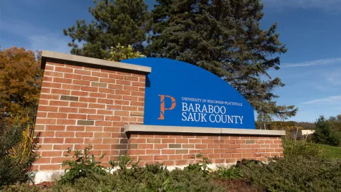 UW-Platteville Baraboo Sauk County sign