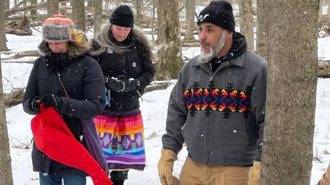 Jon Greendeer, pictured right, will lead the sugarbush opening event at the Platte Mound.