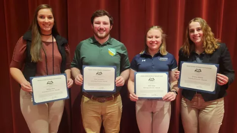 Ashley Carns, Brett Schoenherr, Halie Maier, and Kristine Mumm.