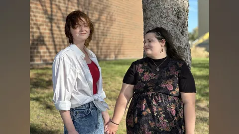 Pictured left to right are Avery Goth as Callie and Grace Silvestri as Sara. Photo by Dr. Ann Dillon Farrelly.