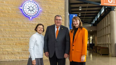 Susan and Todd Johnson with Chancellor Tammy Evetovich