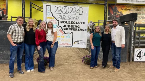 Pictured left to right are Jack Lichte, Anna Hagemann, Mandi Downing, Leah Phillips, Anna Koehler, April Molitor and Reece Franke.