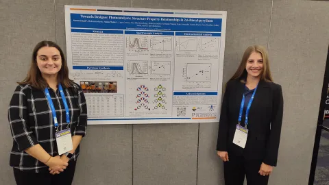 Pictured left to right are students Jenna Konzal and Alaina Wolter. 