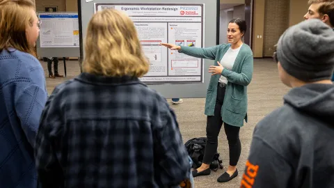 More than 100 students participated in the Innovation Showcase, highlighting their creative and scholarly achievements. 