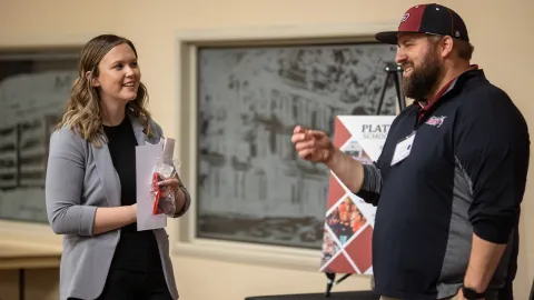 Platteville High School Principal Jacob Crase attending the 2023 Rurally Responsive Education Conference