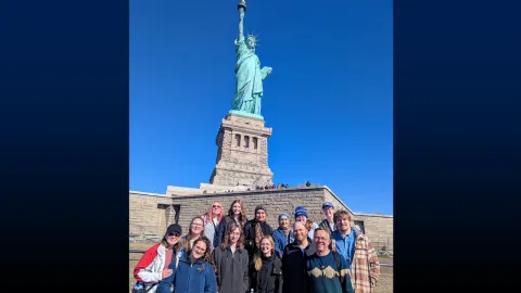 The students explored a variety of global and local initiatives during their trip to New York City.