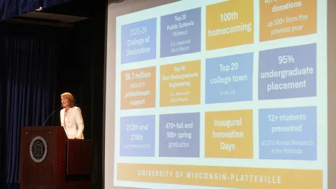 “At UW-Platteville, we remain committed to making education accessible, affordable and deeply relevant—because young people still dream big, and that inspires us all," said Chancellor Evetovich.