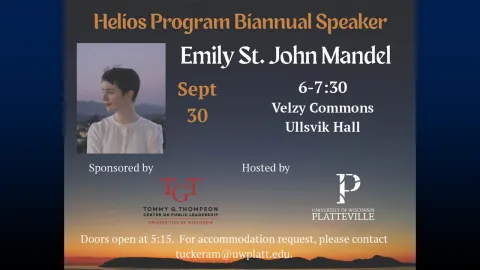 Author Emily St. John Mandel will be speaking in Velzy Commons in Ullsvik Hall Sept. 30. 