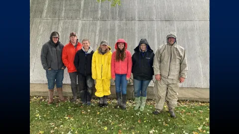Soils Team members, pictured left to right: Jacob Schekel, Luke Van Donsel, Cora Brooks, Alia Meiners, Aubrey Jothen, Andrea Noll and Brock Stringfield. Soils Team members, pictured left to right: Jacob Schekel, Luke Van Donsel, Cora Brooks, Alia Meiners, Aubrey Jothen, Andrea Noll, and Brock Stringfield.