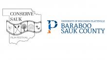 Conserve Sauk Film logo and UW-Platteville Baraboo Sauk County Logo