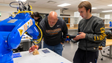 UW-Platteville student utilizes the technical education lab