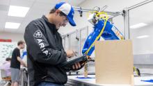 The unique delivery model combines online courses with hands-on lab experiences at satellite campuses throughout the state.