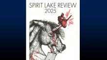 The cover of the 2025 issue of “Spirit Lake Review” was designed by Jada Brylski and Thomas Wertel. Jada Brylski created the image.