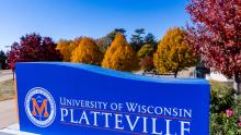 UW-Platteville sign campus