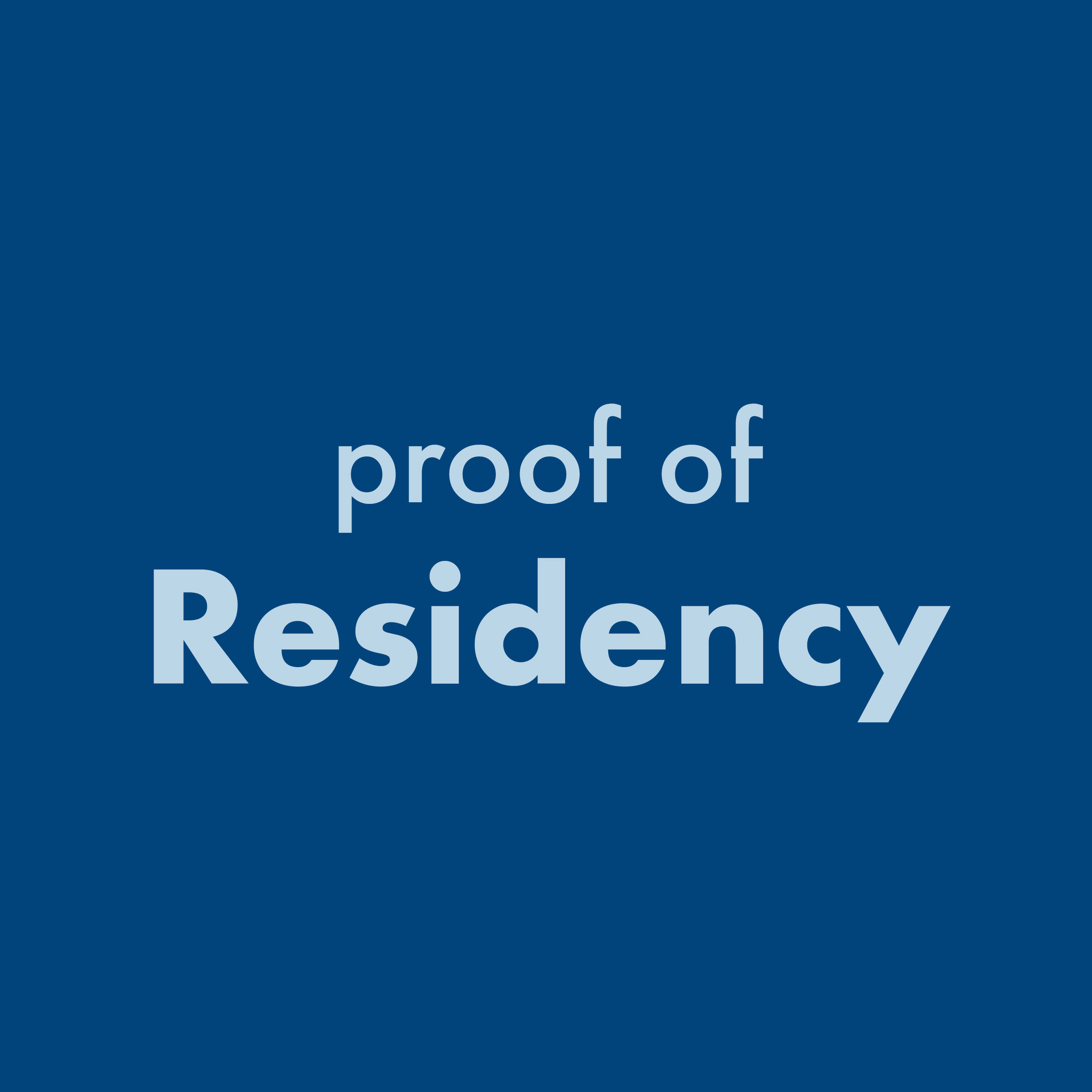Proof of residency