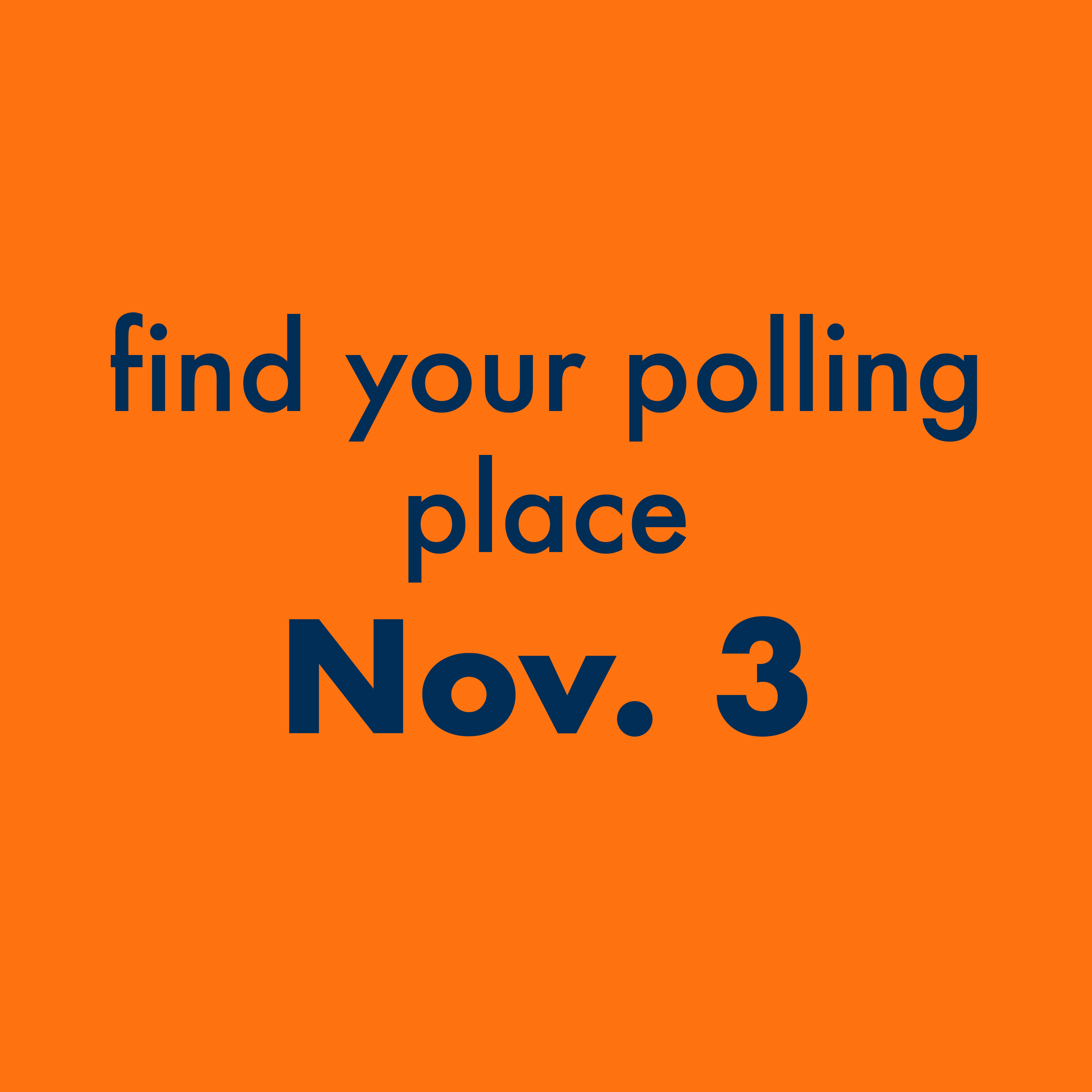 Find your polling place Nov. 3