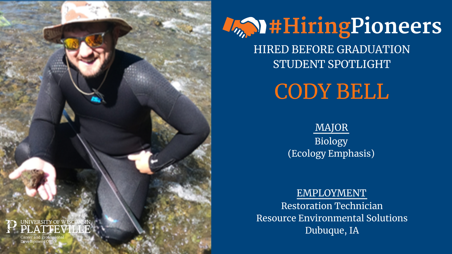 Cody Bell, Hired Before Graduation