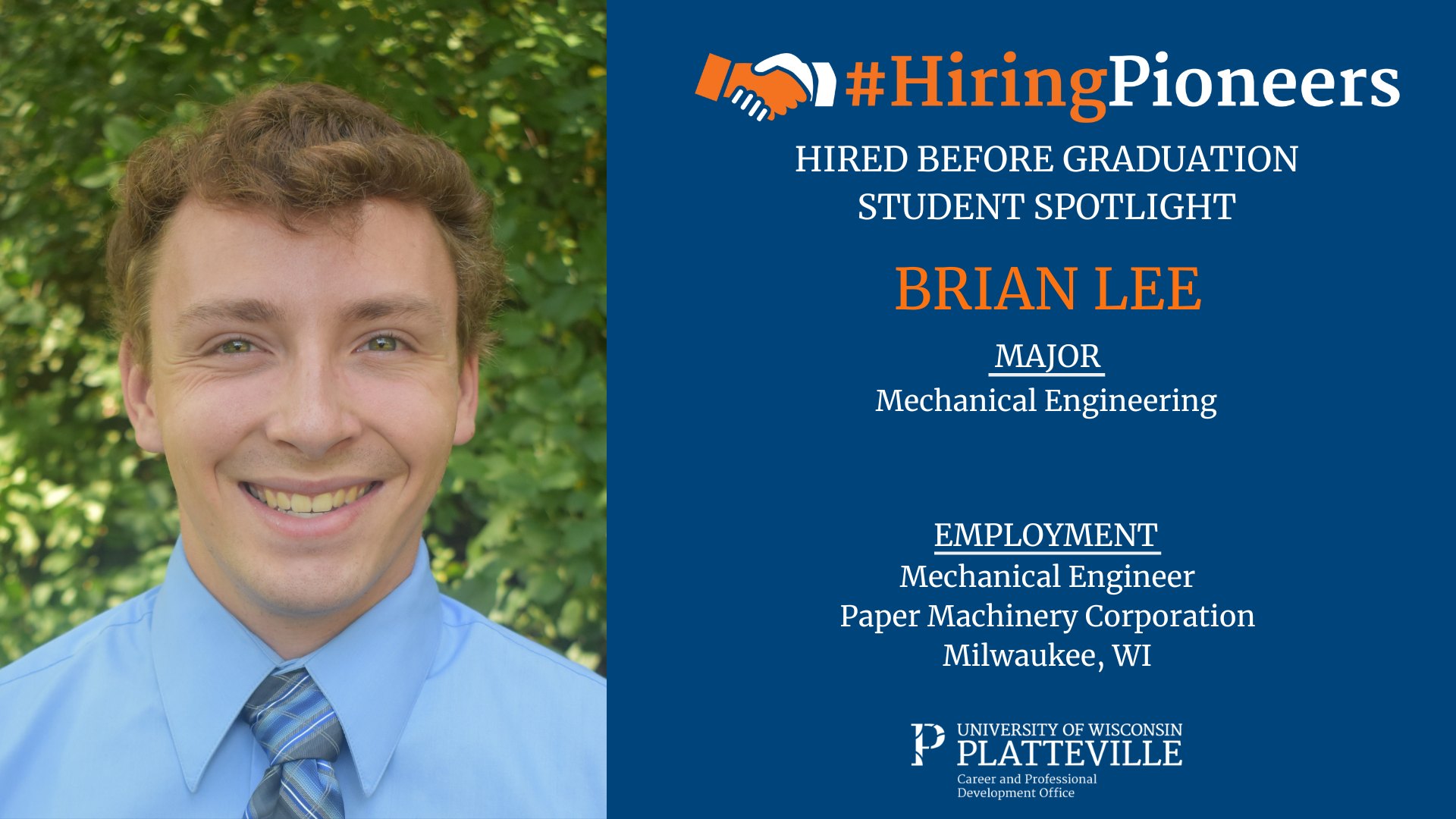 Brian Lee, Hired Before Graduation
