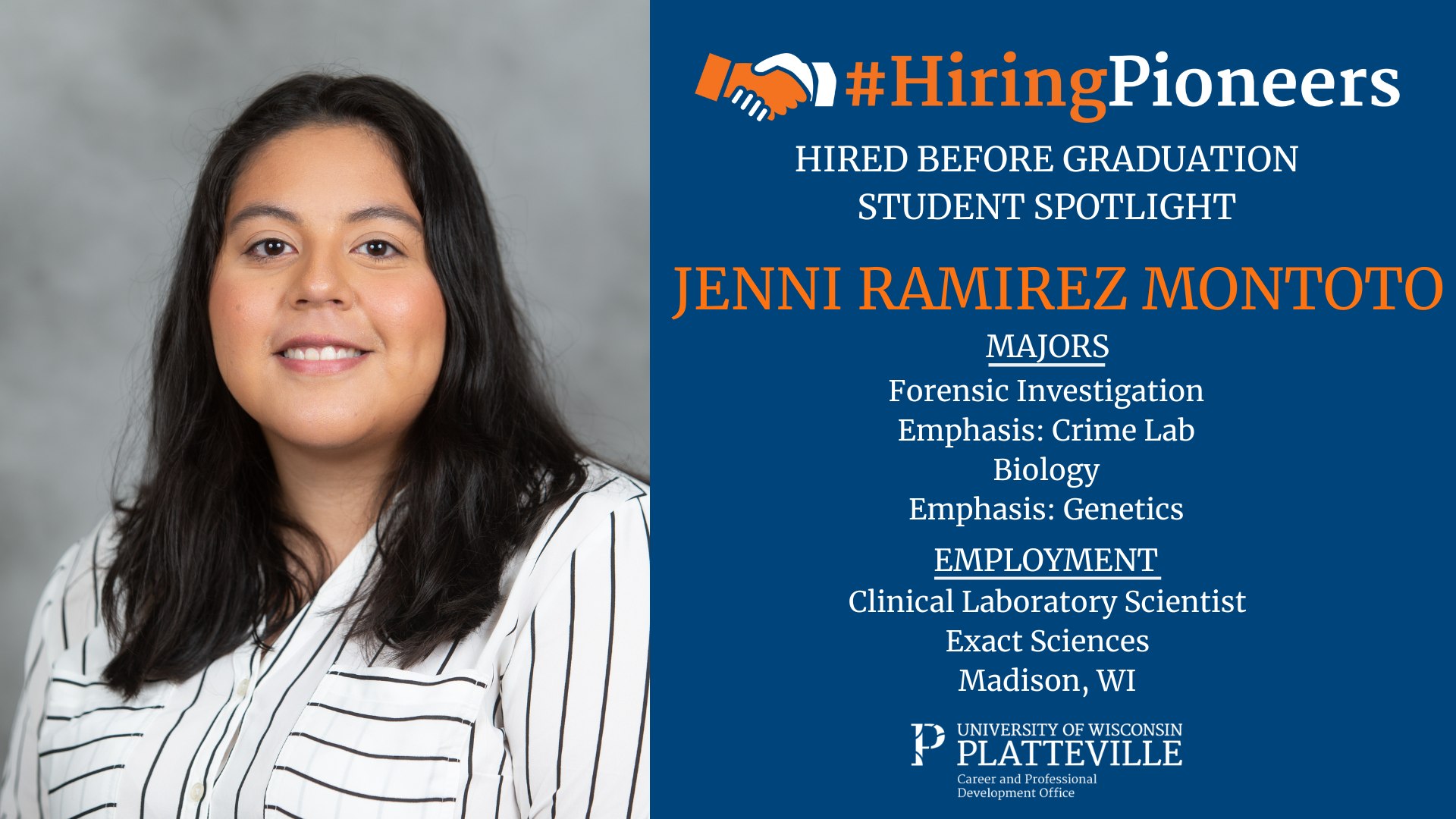 Jenni Ramirez Montoto, Hired Before Graduation