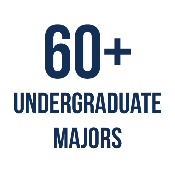 60+ on-campus majors