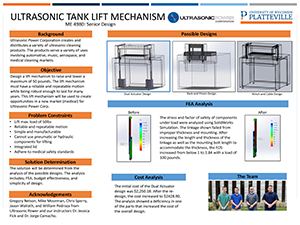 Ultrasonic Tank Lift Mechanism