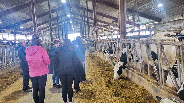 First cohort of HOME scholars tour the Dairy Center at the UW-Platteville Pioneer Farm 