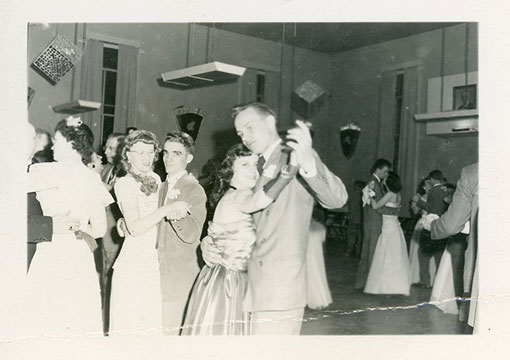 Dancing couple at the Miners Ball