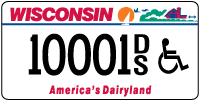 Wisconsin DS license plate