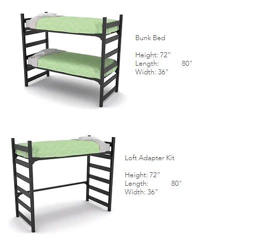 Bunk bend and loft adapter variations