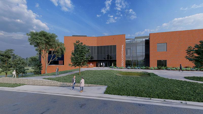 Sesquicentennial Hall Exterior Rendering