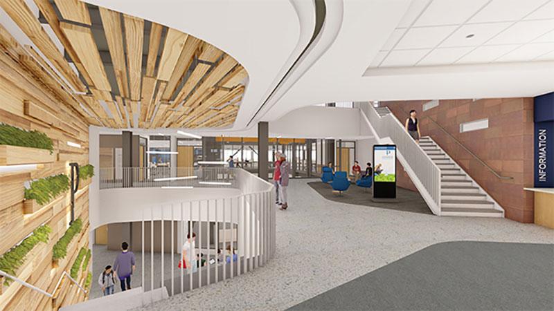 Sesquicentennial Hall Exterior Rendering
