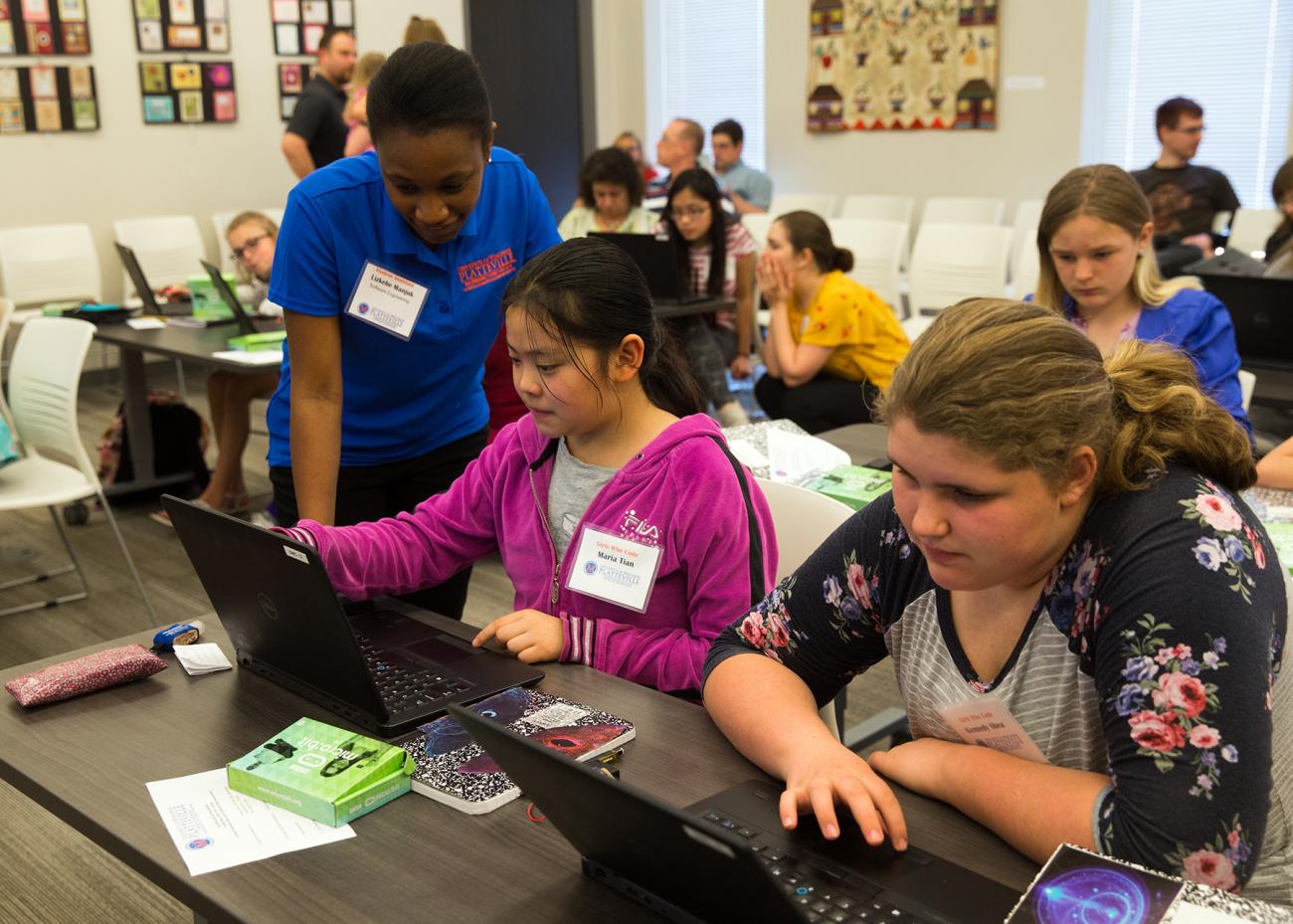 Girls Who Code students