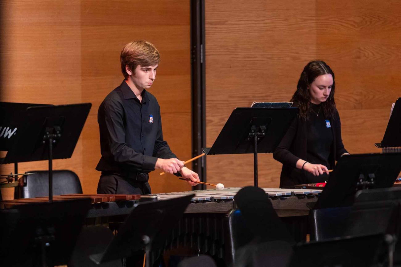 TSHB student musicians working with guest clinician