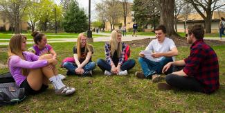 Students sitting in a circle