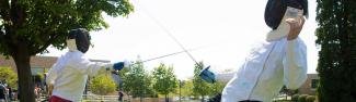 UW-Platteville students fencing