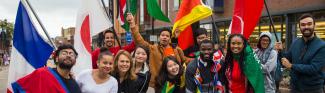 International Students at University of Wisconsin-Platteville Homecoming