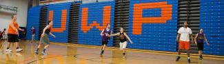 Students playing basketaball