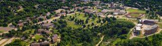 Aerial view of campus