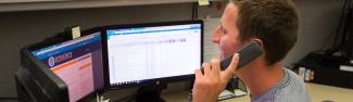 Student front desk worker