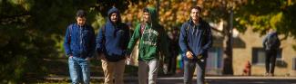 Students walking