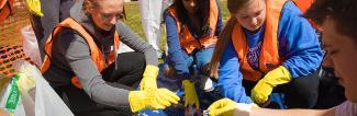 Social and Environmental Justice students doing community work