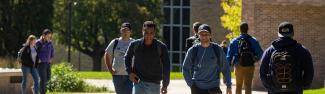 students on campus