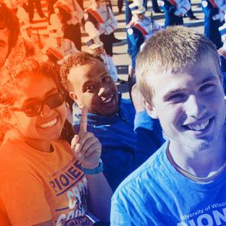 UW-Platteville students at game