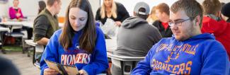 UW-Platteville students innovating in a group