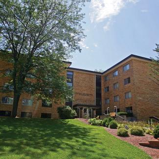 Outside photo of Melcher Hall