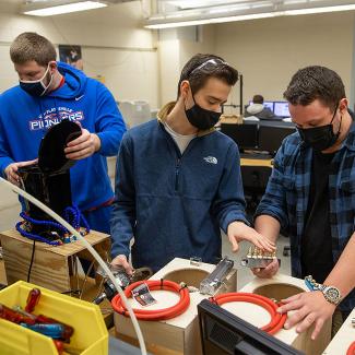 students in lab