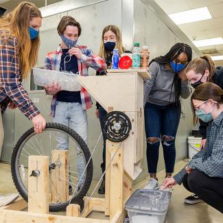 students in lab